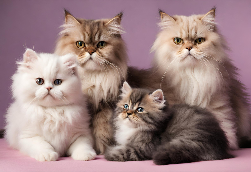 Beautiful Persian Cat family