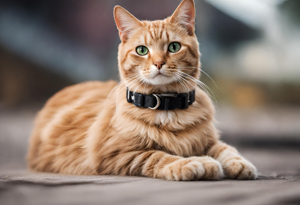 Beautiful Cat with a collar
