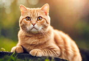 Beautiful Orange Scottish Fold Cat